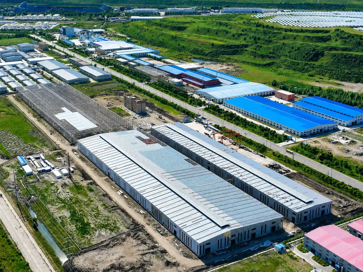 Aerial view of the Inner Mongolia North Aluminium equipment building