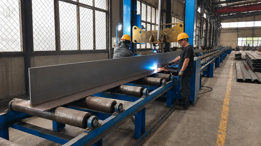 H-beam assembly line